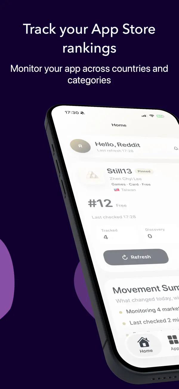 RankHalo App Store screenshot showing rank tracking introduction.